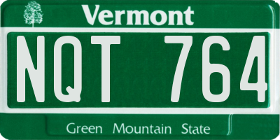 VT license plate NQT764