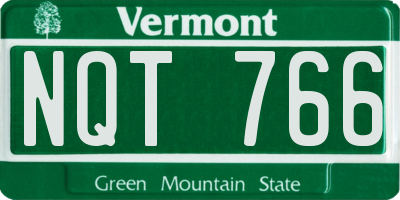 VT license plate NQT766