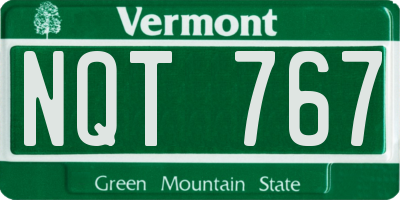 VT license plate NQT767