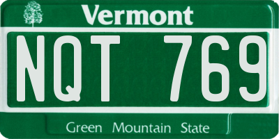 VT license plate NQT769