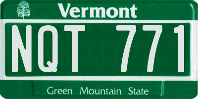 VT license plate NQT771