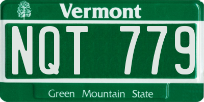 VT license plate NQT779