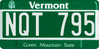 VT license plate NQT795