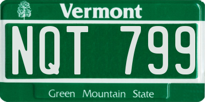 VT license plate NQT799