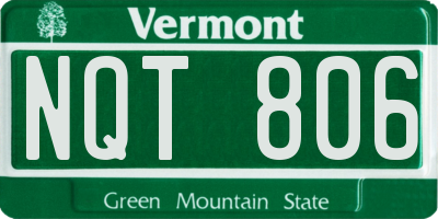 VT license plate NQT806