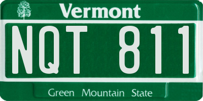 VT license plate NQT811