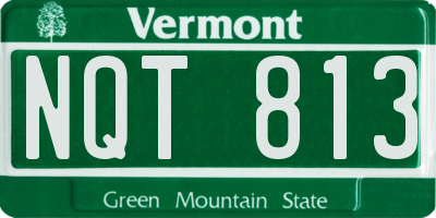 VT license plate NQT813