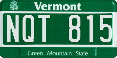 VT license plate NQT815