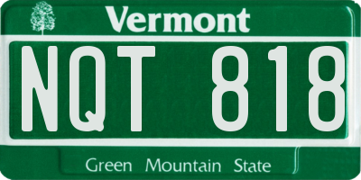 VT license plate NQT818