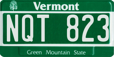 VT license plate NQT823