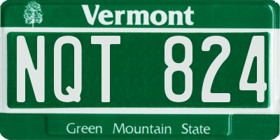 VT license plate NQT824