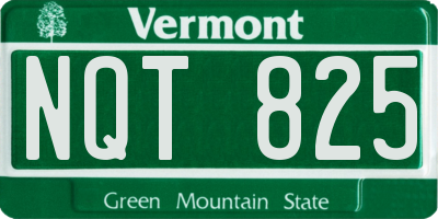 VT license plate NQT825