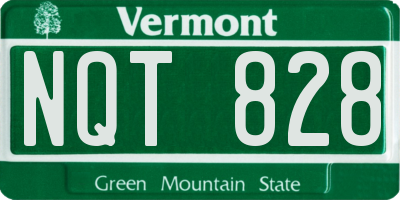 VT license plate NQT828