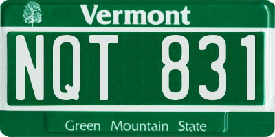 VT license plate NQT831