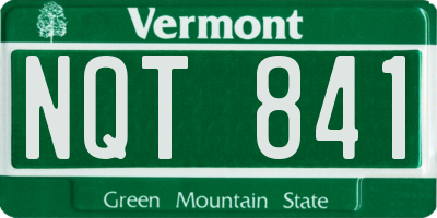 VT license plate NQT841