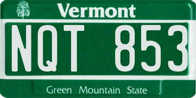 VT license plate NQT853