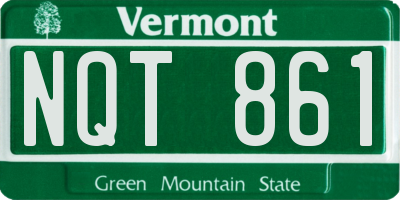 VT license plate NQT861