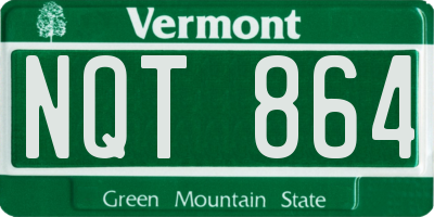 VT license plate NQT864