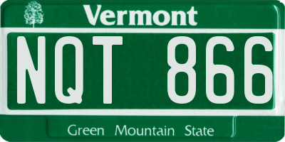 VT license plate NQT866
