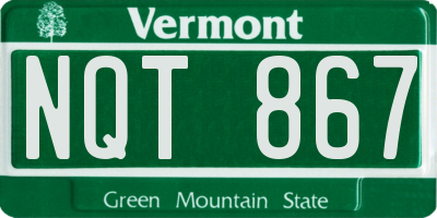 VT license plate NQT867