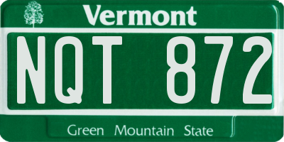 VT license plate NQT872