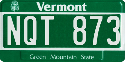 VT license plate NQT873
