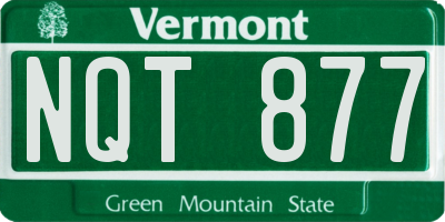 VT license plate NQT877