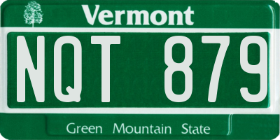 VT license plate NQT879