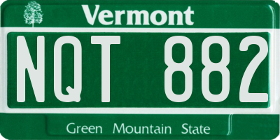 VT license plate NQT882
