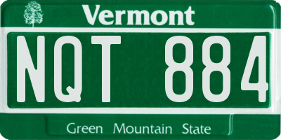 VT license plate NQT884