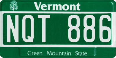 VT license plate NQT886