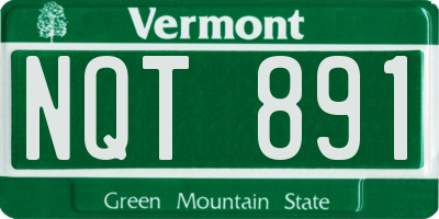 VT license plate NQT891