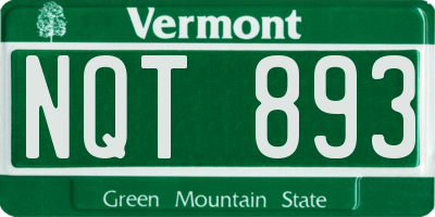 VT license plate NQT893