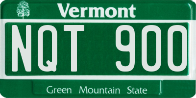 VT license plate NQT900