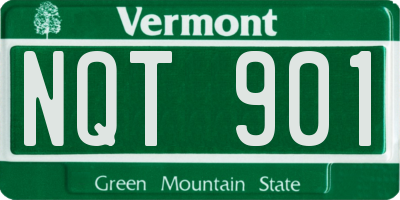 VT license plate NQT901