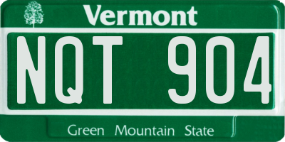 VT license plate NQT904