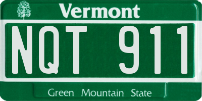 VT license plate NQT911