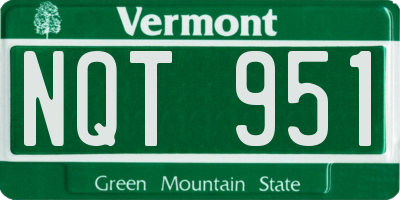 VT license plate NQT951