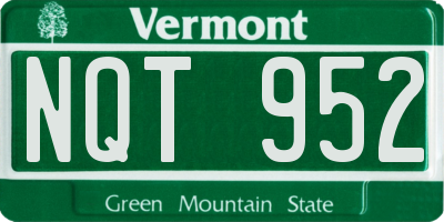 VT license plate NQT952
