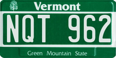 VT license plate NQT962
