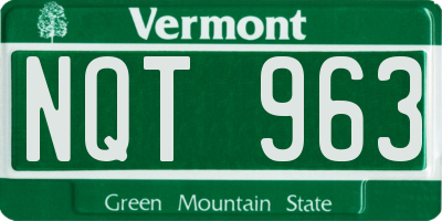 VT license plate NQT963