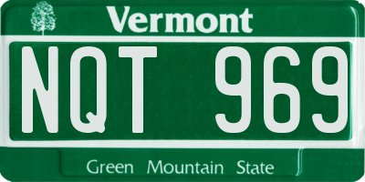 VT license plate NQT969