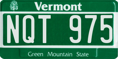VT license plate NQT975