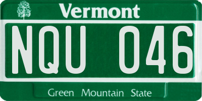 VT license plate NQU046