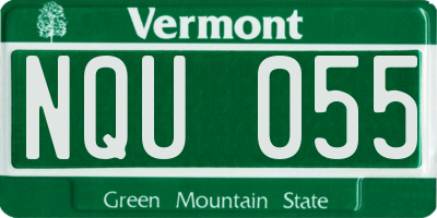 VT license plate NQU055