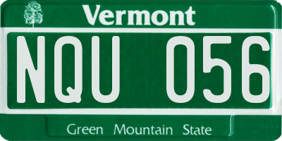 VT license plate NQU056