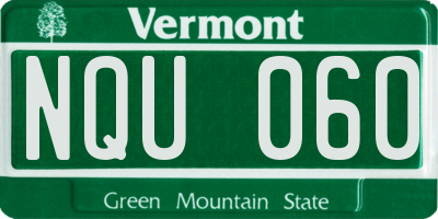 VT license plate NQU060