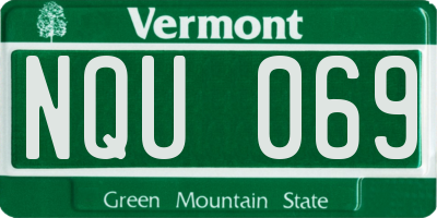 VT license plate NQU069