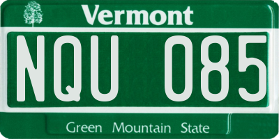 VT license plate NQU085
