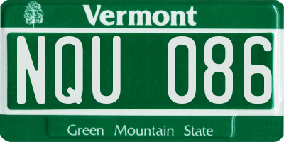 VT license plate NQU086